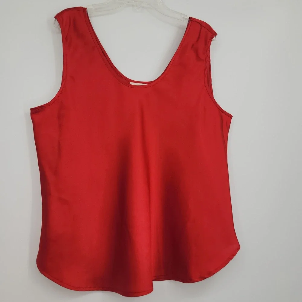 VTG Inner Most Womens Satin Tank Top Red XL Y2K Vintage Feminine Romantic Career